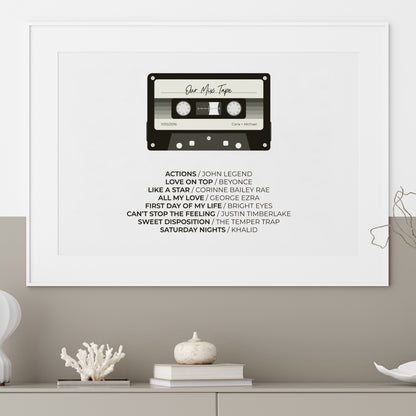 Our-Mix-Tape-Custom-Playlist-Poster-Print-Grey-Ombre-Landscape