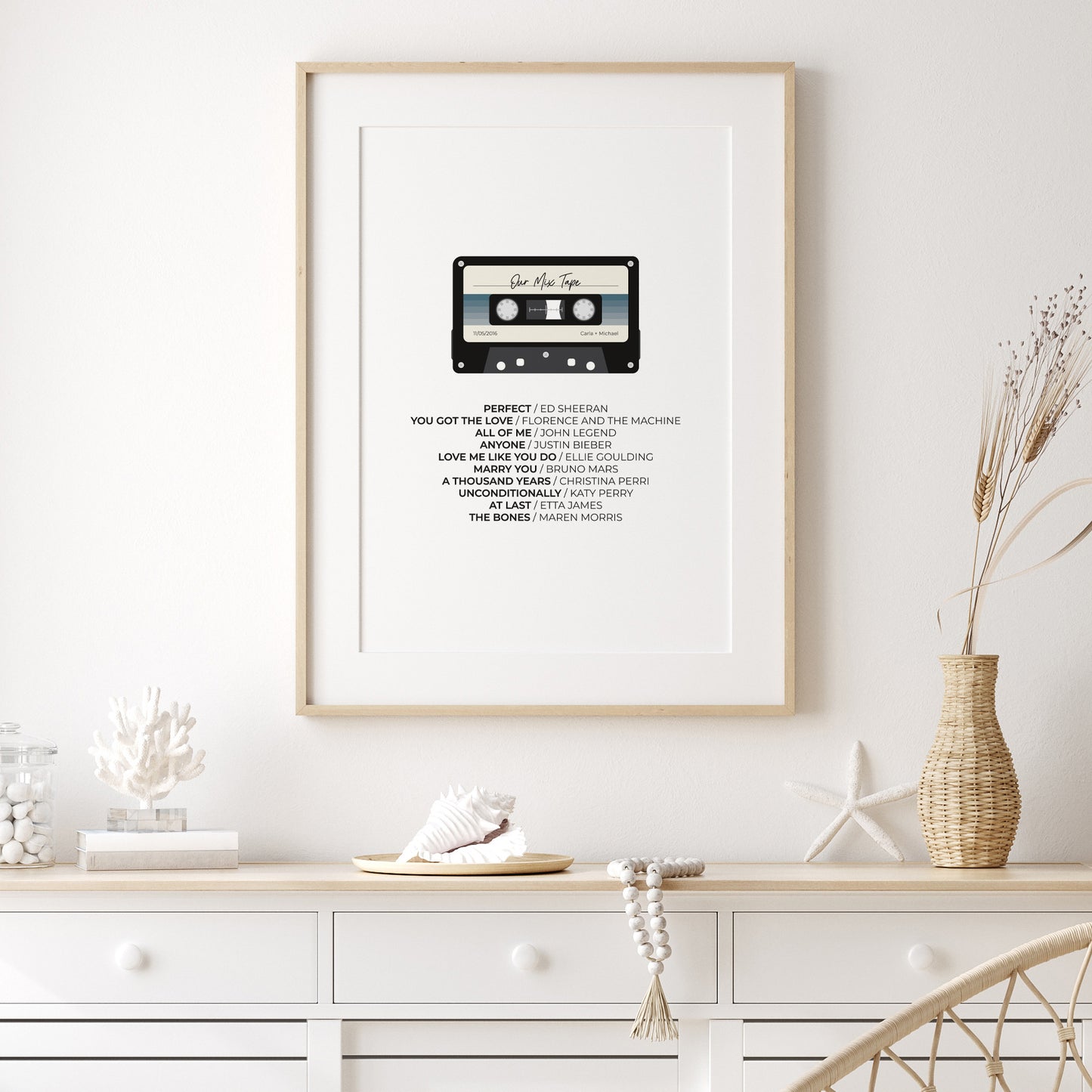Our-Mix-Tape-Custom-Playlist-Poster-Print-Ocean-Ombre-Portrait