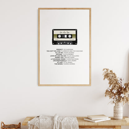 Our-Mix-Tape-Custom-Playlist-Poster-Print-Olive-Ombre-Portrait