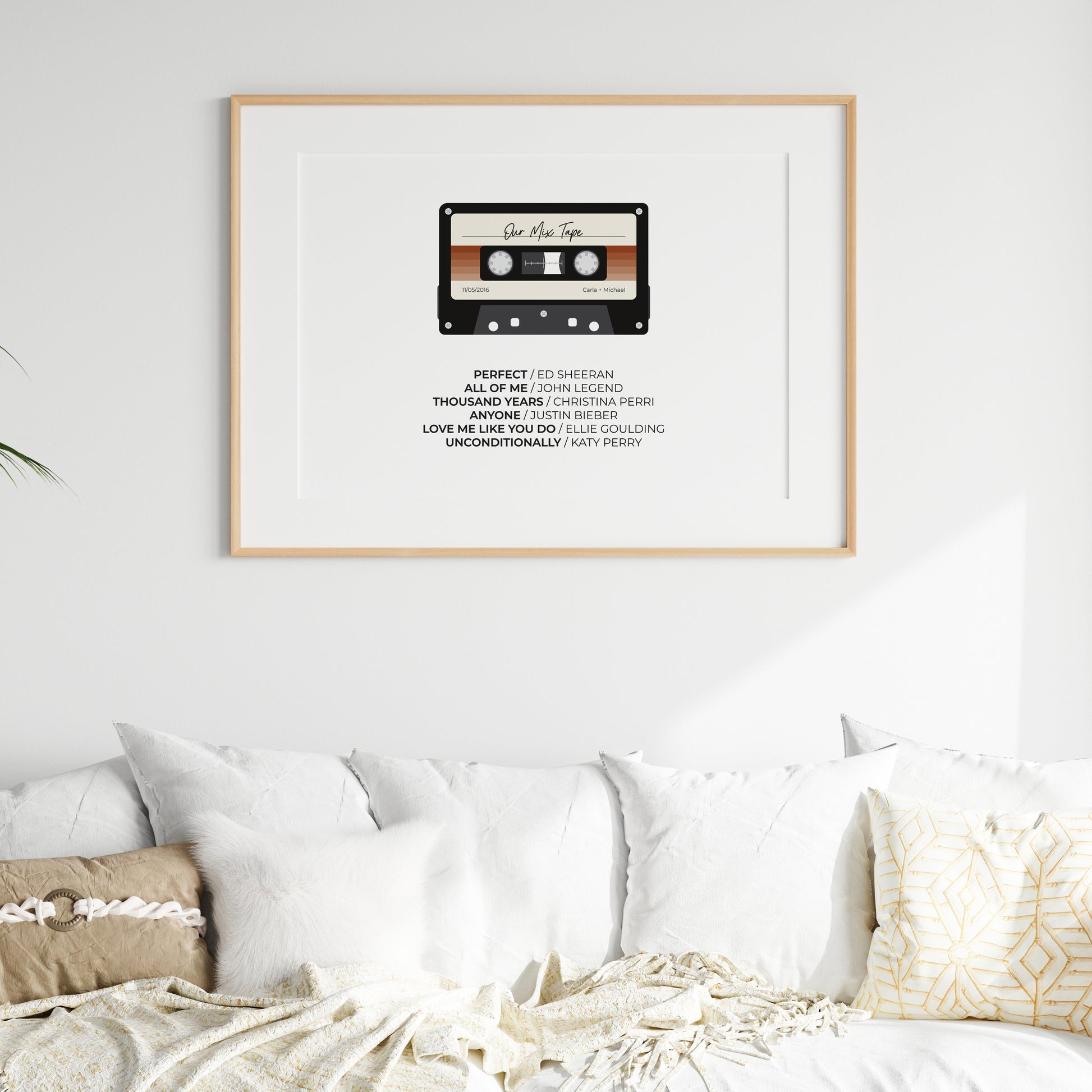 Our-Mix-Tape-Custom-Playlist-Poster-Print-Rust-Ombre-Landscape