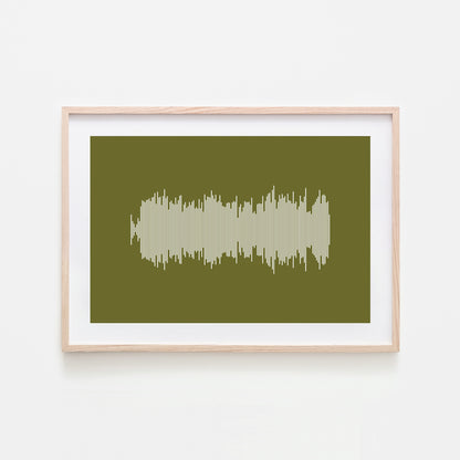Our-Soundwave-Custom-Song-Poster-Print-in-White-on-Olive