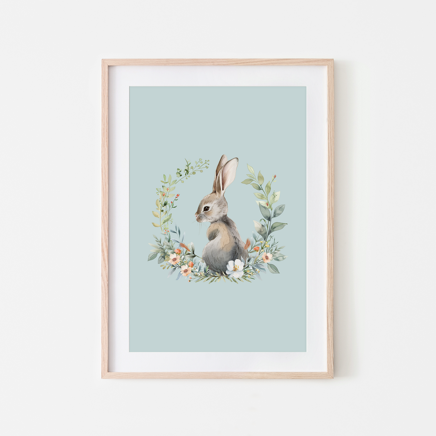 Peep-Watercolour-Bunny-Rabbit-Wall-Art-in-Shell-Blue