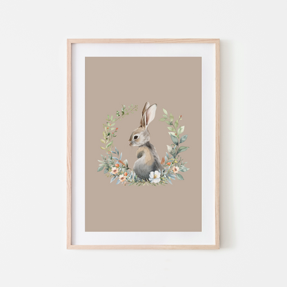 Peep-Watercolour-Bunny-Rabbit-Wall-Art-in-Truffle-Beige