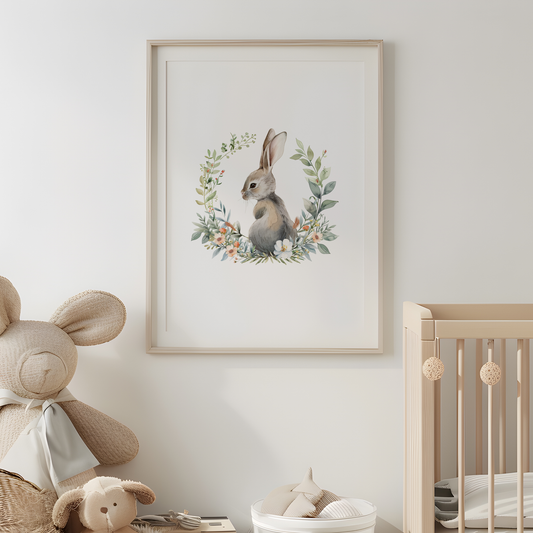 Peep-Watercolour-Bunny-Rabbit-Wall-Art-in-White-Website-Main-Image