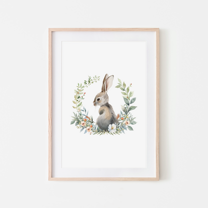 Peep-Watercolour-Bunny-Rabbit-Wall-Art-in-White