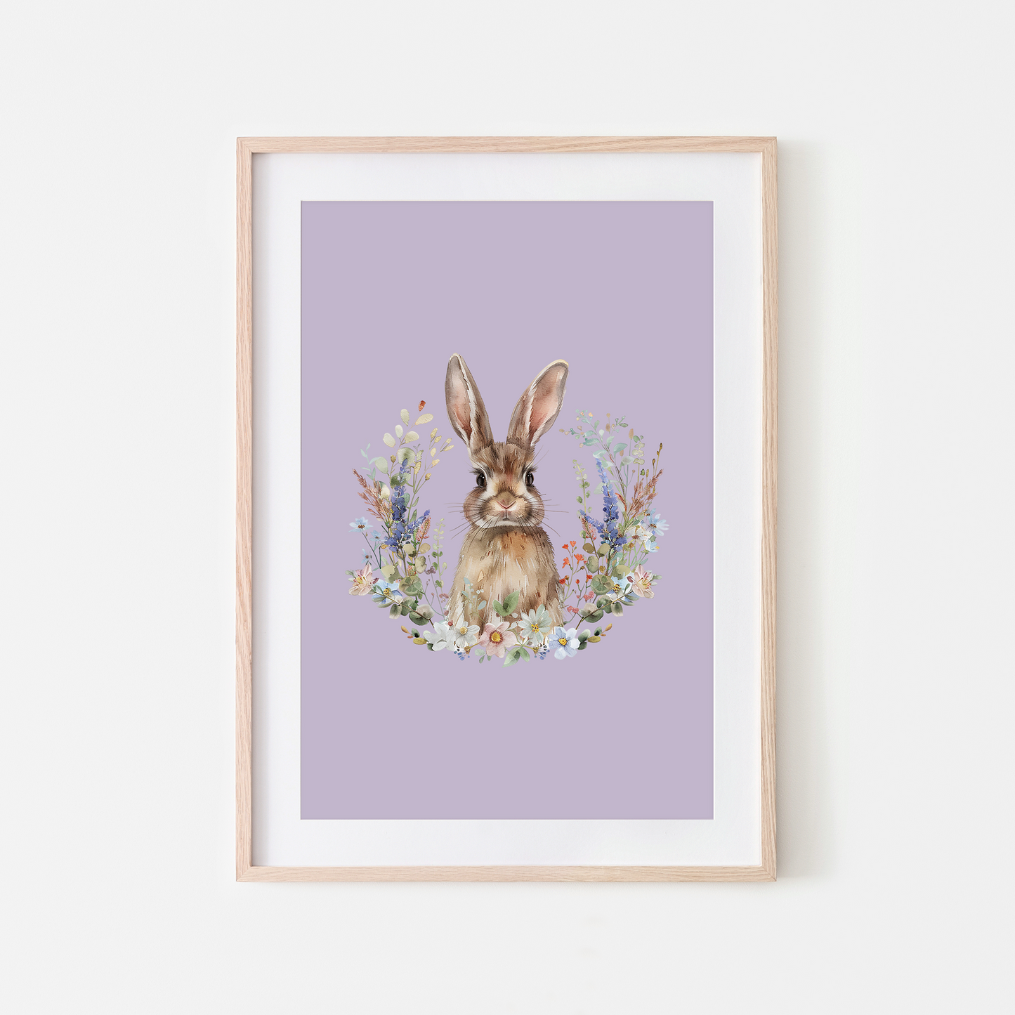 Petal-Watercolour-Bunny-Rabbit-Wall-Art-in-Lavender-Purple