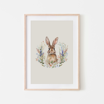 Petal-Watercolour-Bunny-Rabbit-Wall-Art-in-Linen-Beige