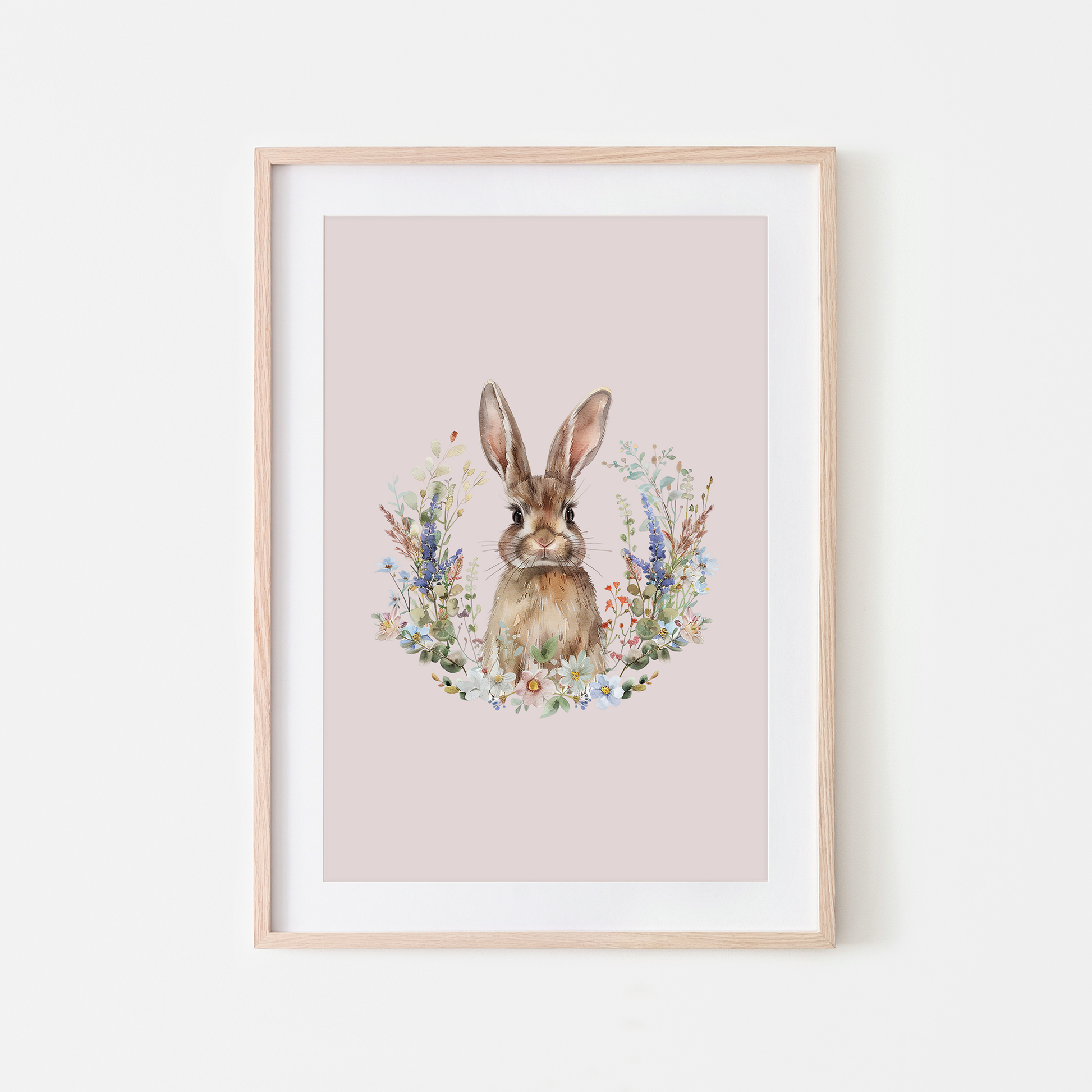 Petal-Watercolour-Bunny-Rabbit-Wall-Art-in-Pointe-Pink