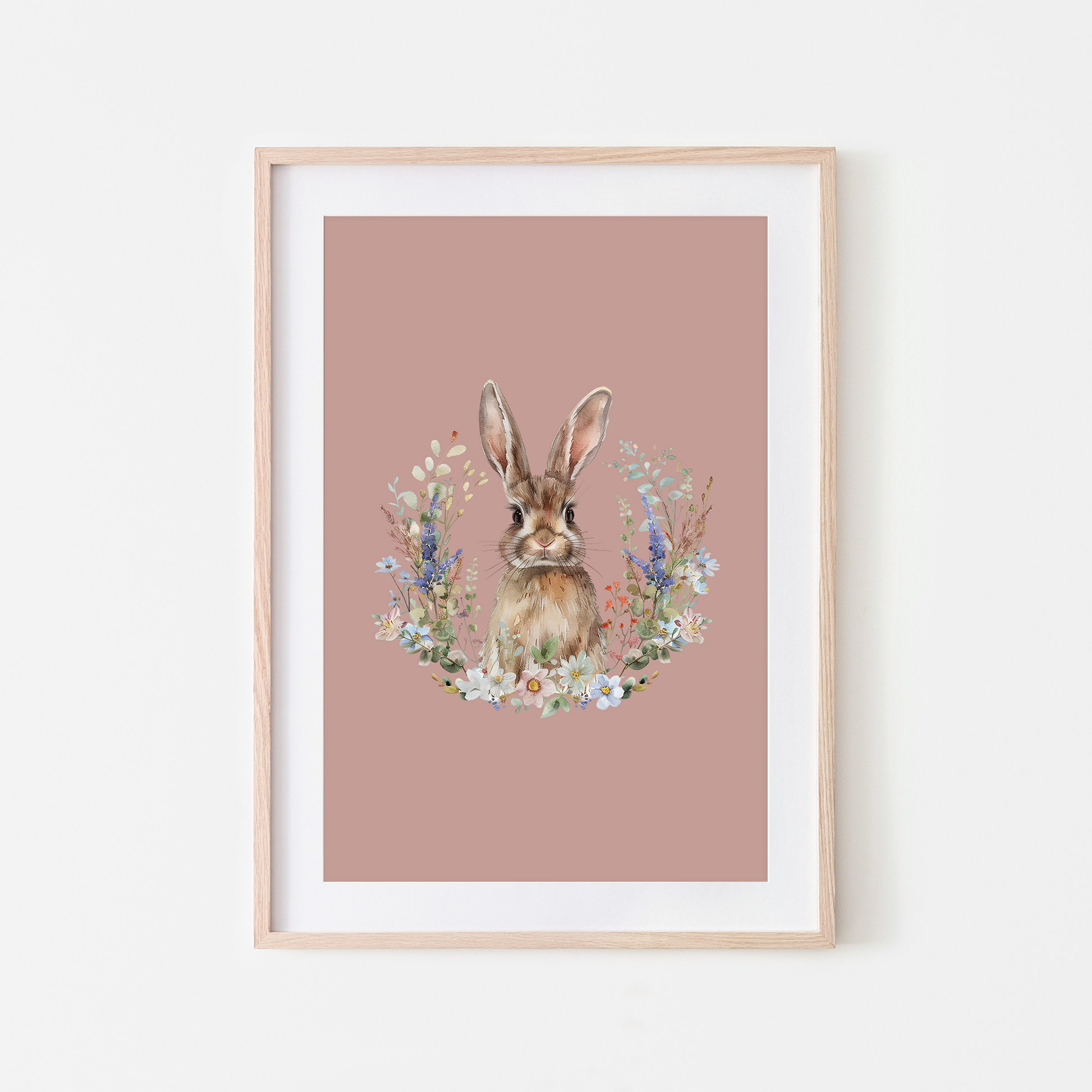 Petal-Watercolour-Bunny-Rabbit-Wall-Art-in-Rose-Pink