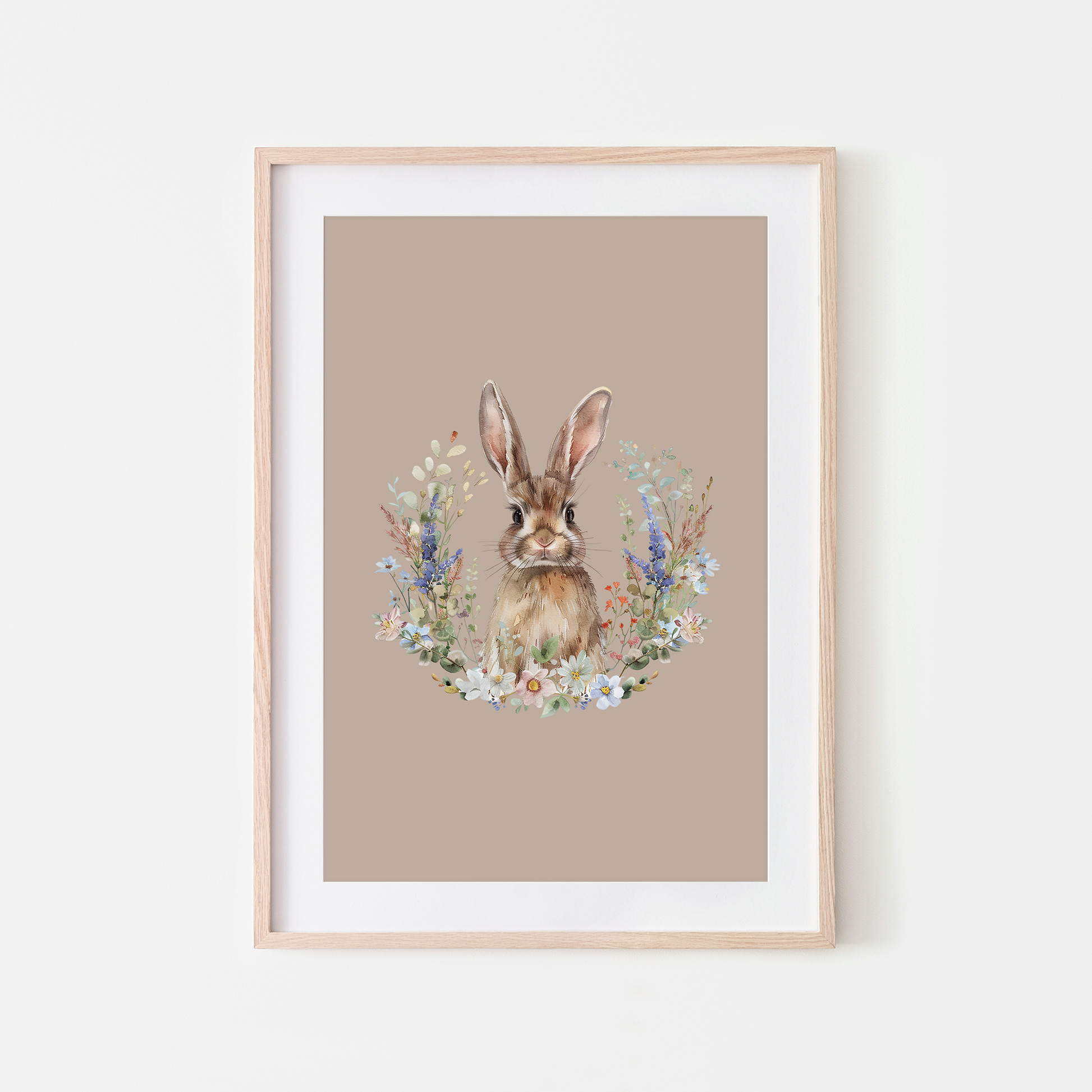 Petal-Watercolour-Bunny-Rabbit-Wall-Art-in-Truffle-Beige