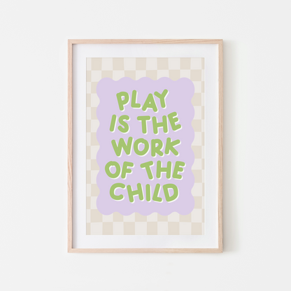 Play-is-the-Work-of-the-Child-Wall-Art-Website-Apple-on-Lilac