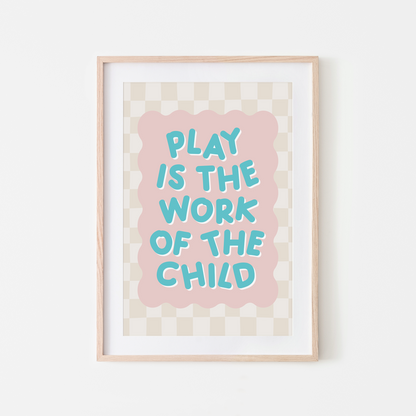 Play-is-the-Work-of-the-Child-Wall-Art-Website-Aqua-on-Carnation