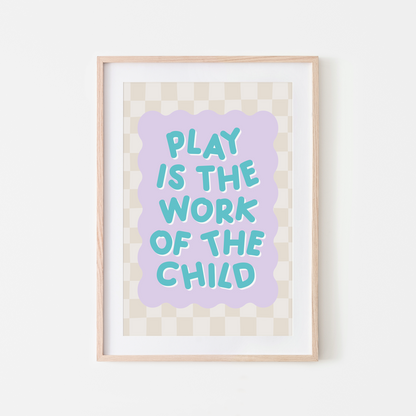 Play-is-the-Work-of-the-Child-Wall-Art-Website-Aqua-on-Lilac