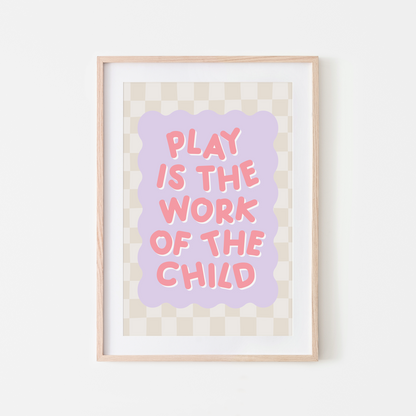 Play-is-the-Work-of-the-Child-Wall-Art-Website-Bubblegum-on-Lilac