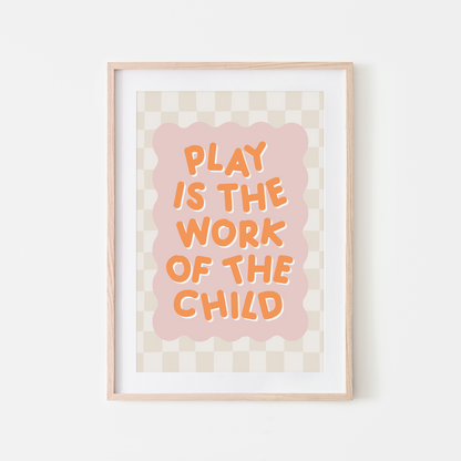 Play-is-the-Work-of-the-Child-Wall-Art-Website-Orange-on-Carnation