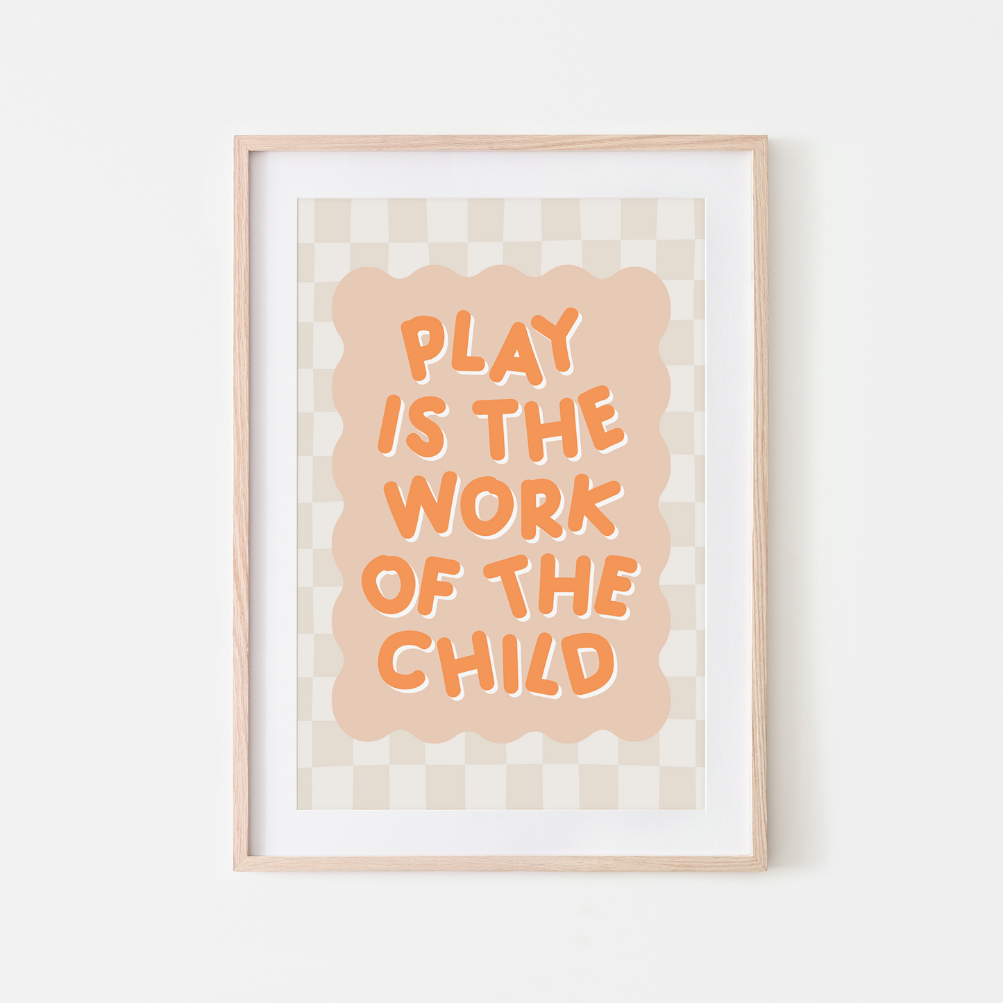 Play-is-the-Work-of-the-Child-Wall-Art-Website-Orange-on-Peach