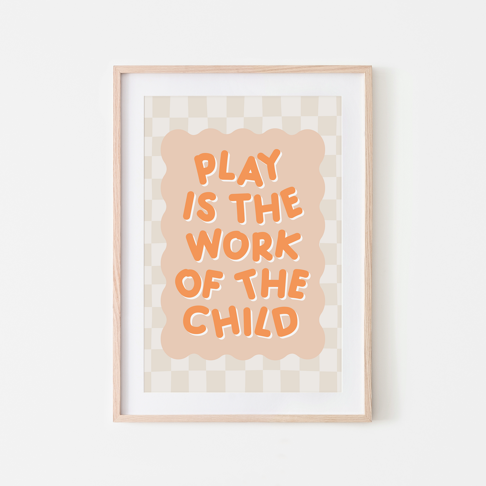 Play-is-the-Work-of-the-Child-Wall-Art-Website-Orange-on-Peach