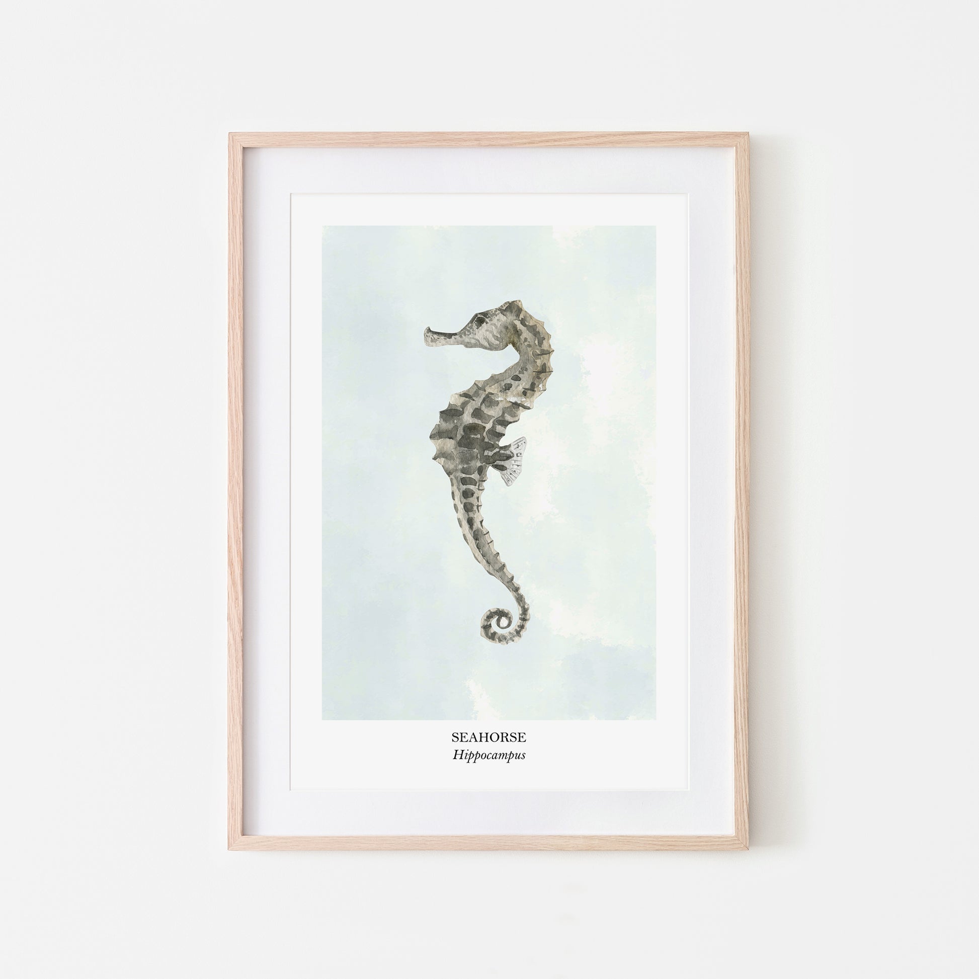 Seahorse-Watercolour-Sea-Creature-Wall-Art-in-Cloudy