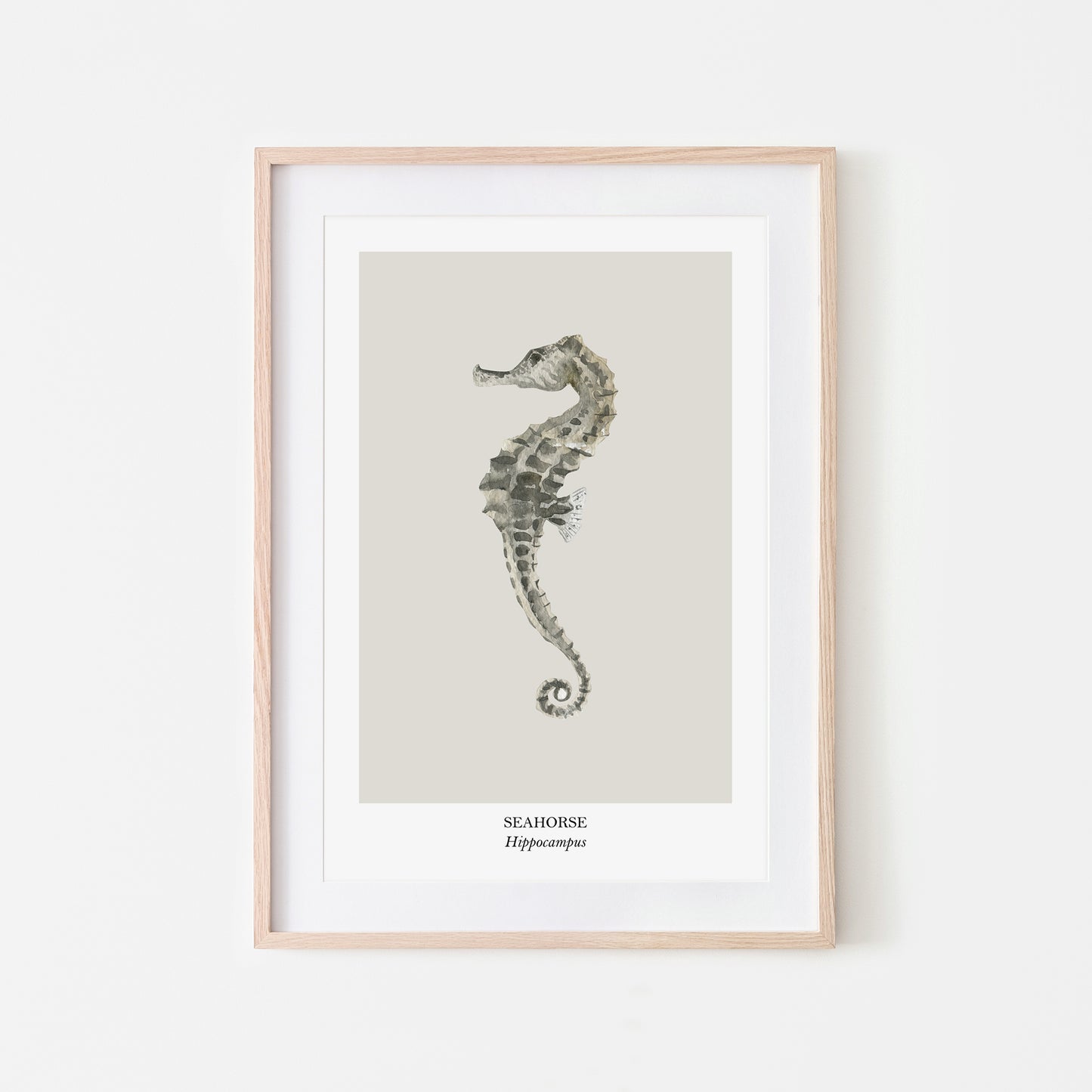 Seahorse-Watercolour-Sea-Creature-Wall-Art-in-Linen