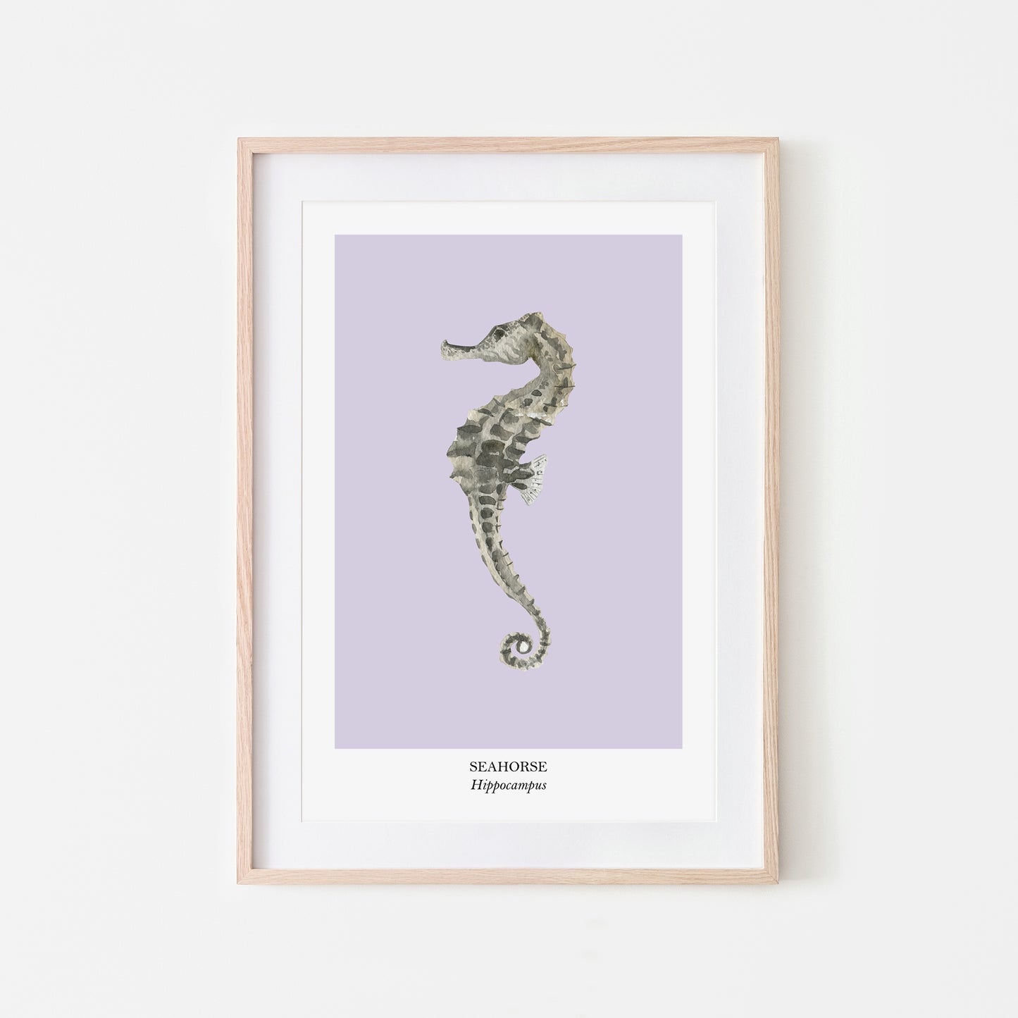 Seahorse-Watercolour-Sea-Creature-Wall-Art-in-Peri-Purple
