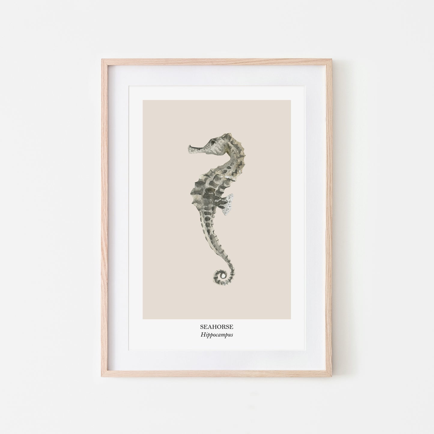 Seahorse-Watercolour-Sea-Creature-Wall-Art-in-Sand