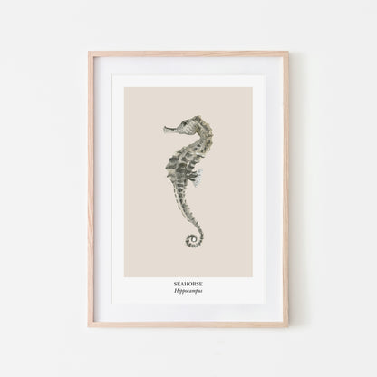 Seahorse-Watercolour-Sea-Creature-Wall-Art-in-Sand