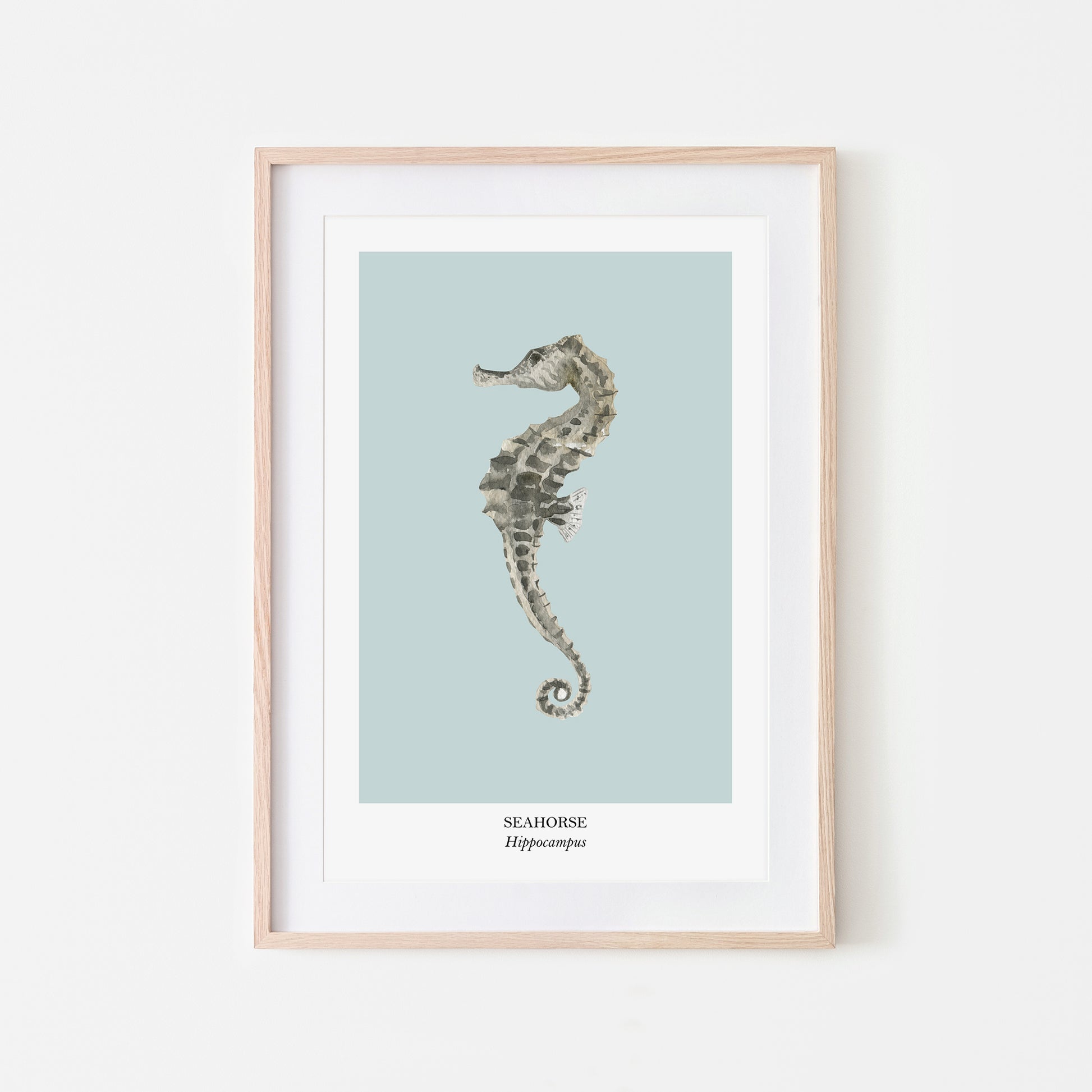 Seahorse-Watercolour-Sea-Creature-Wall-Art-in-Shell-Blue