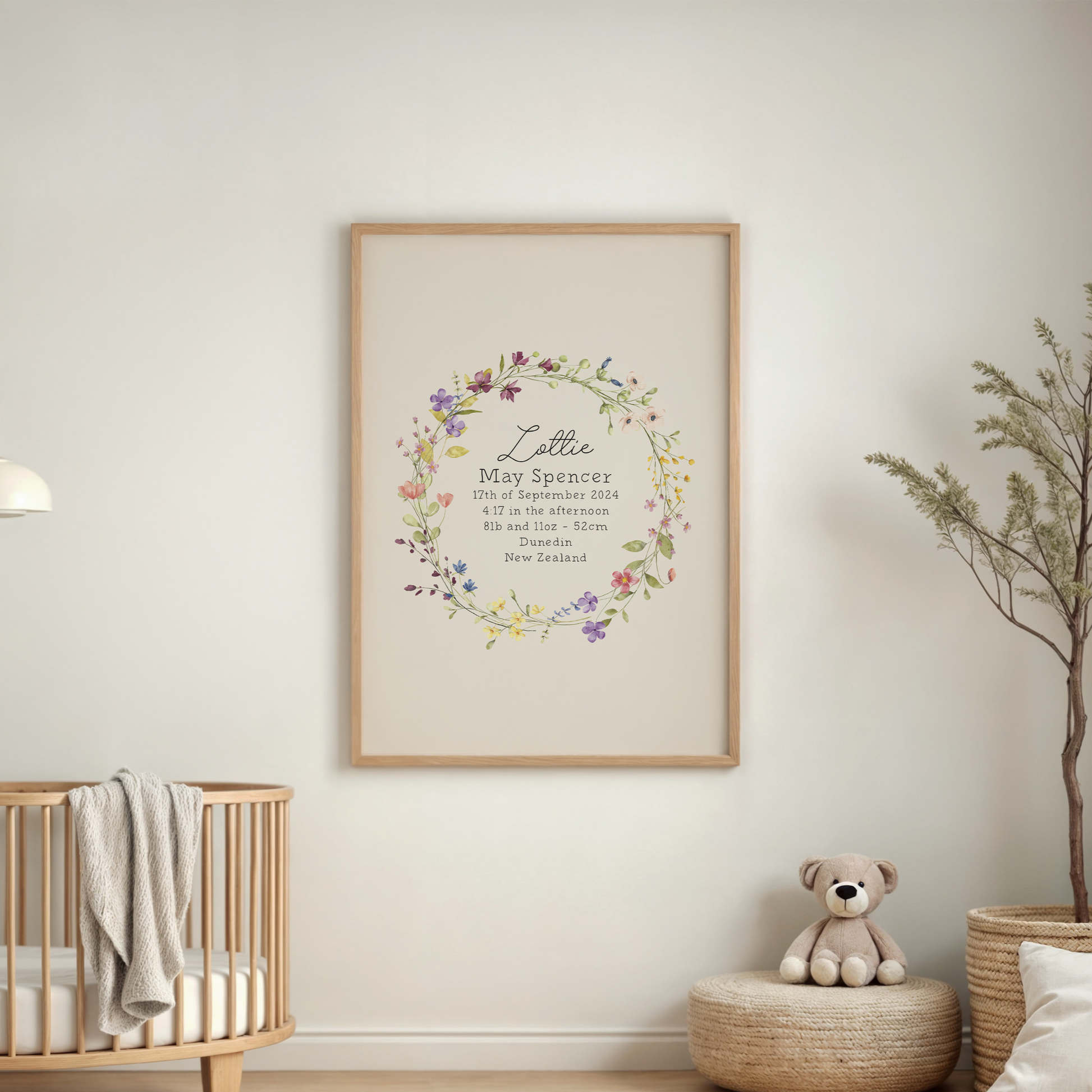 The-Wildflowers-Floral-Birth-Poster-in-Sand-Website-Main-Image