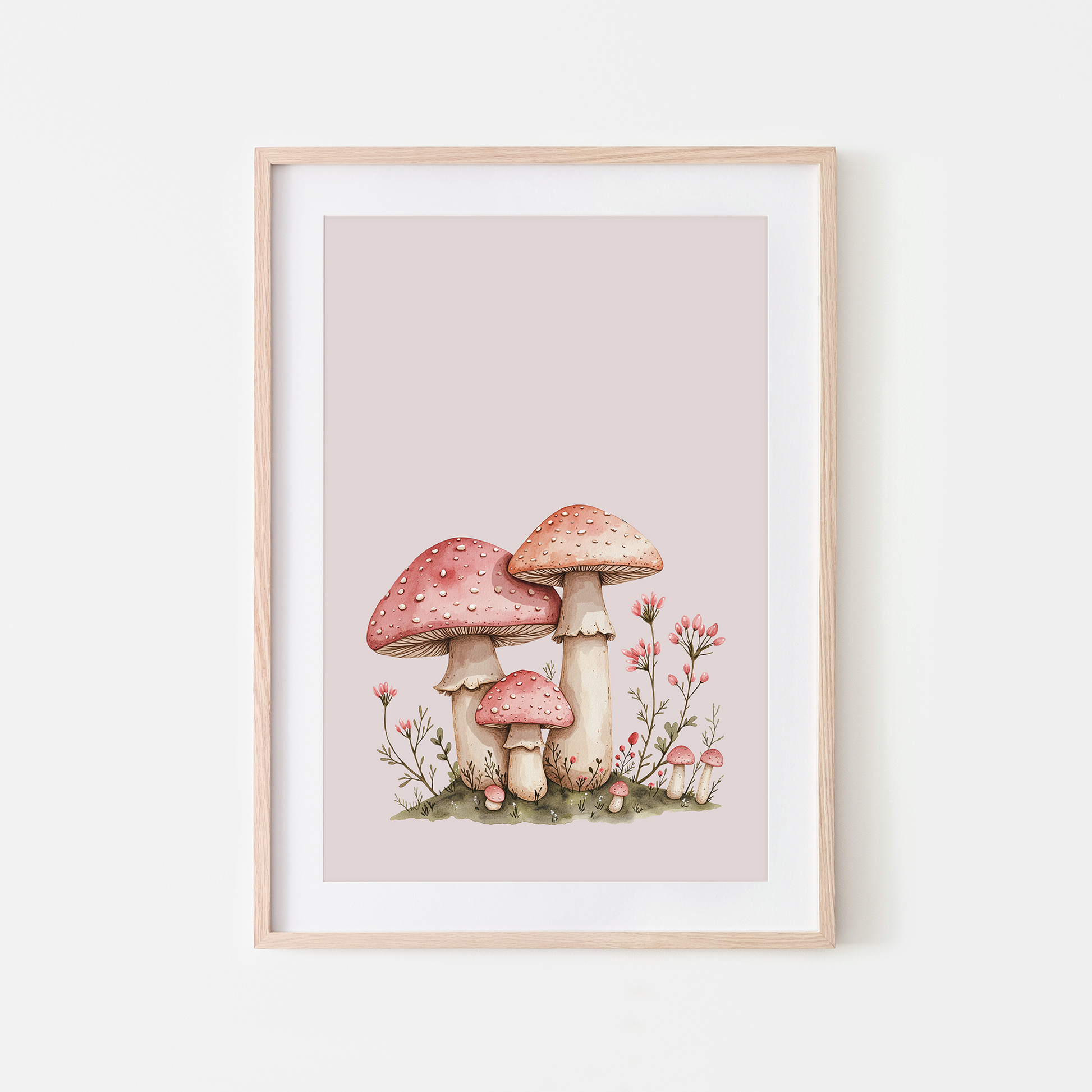 The-Woods-Pink-Mushroom-Nursery-Wall-Art-in-Pointe