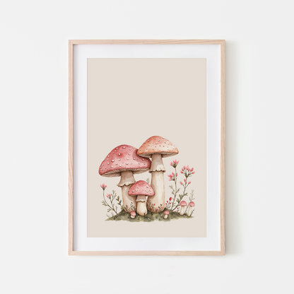 The-Woods-Pink-Mushroom-Nursery-Wall-Art-in-Sand