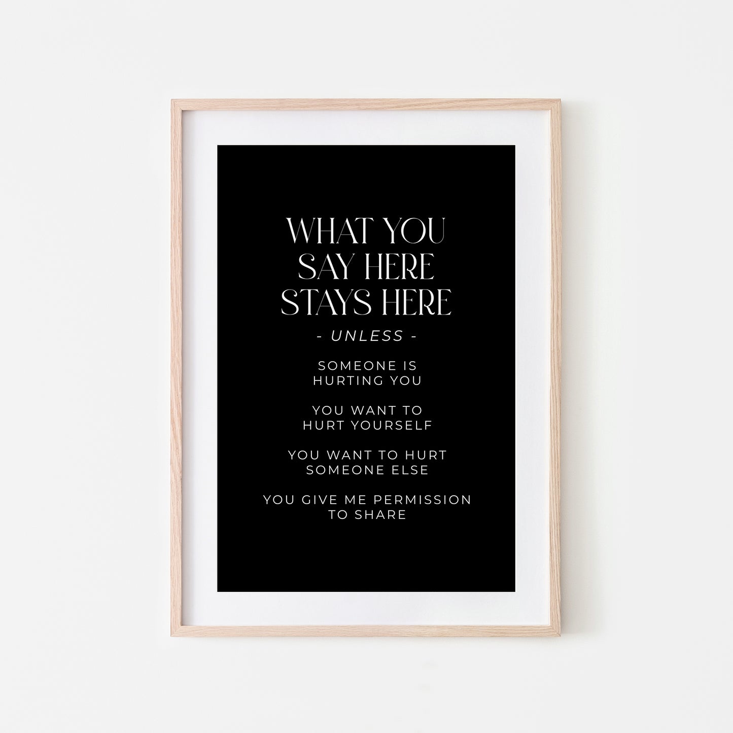 What-You-Say-Here-Stays-Here-Counselling-Wall-Art-in-Black