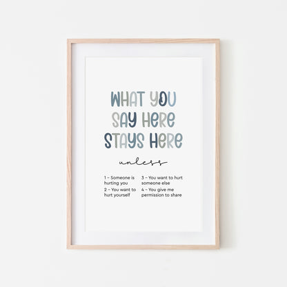 What-You-Say-Here-Stays-Here-Counselling-Wall-Art-in-Ocean