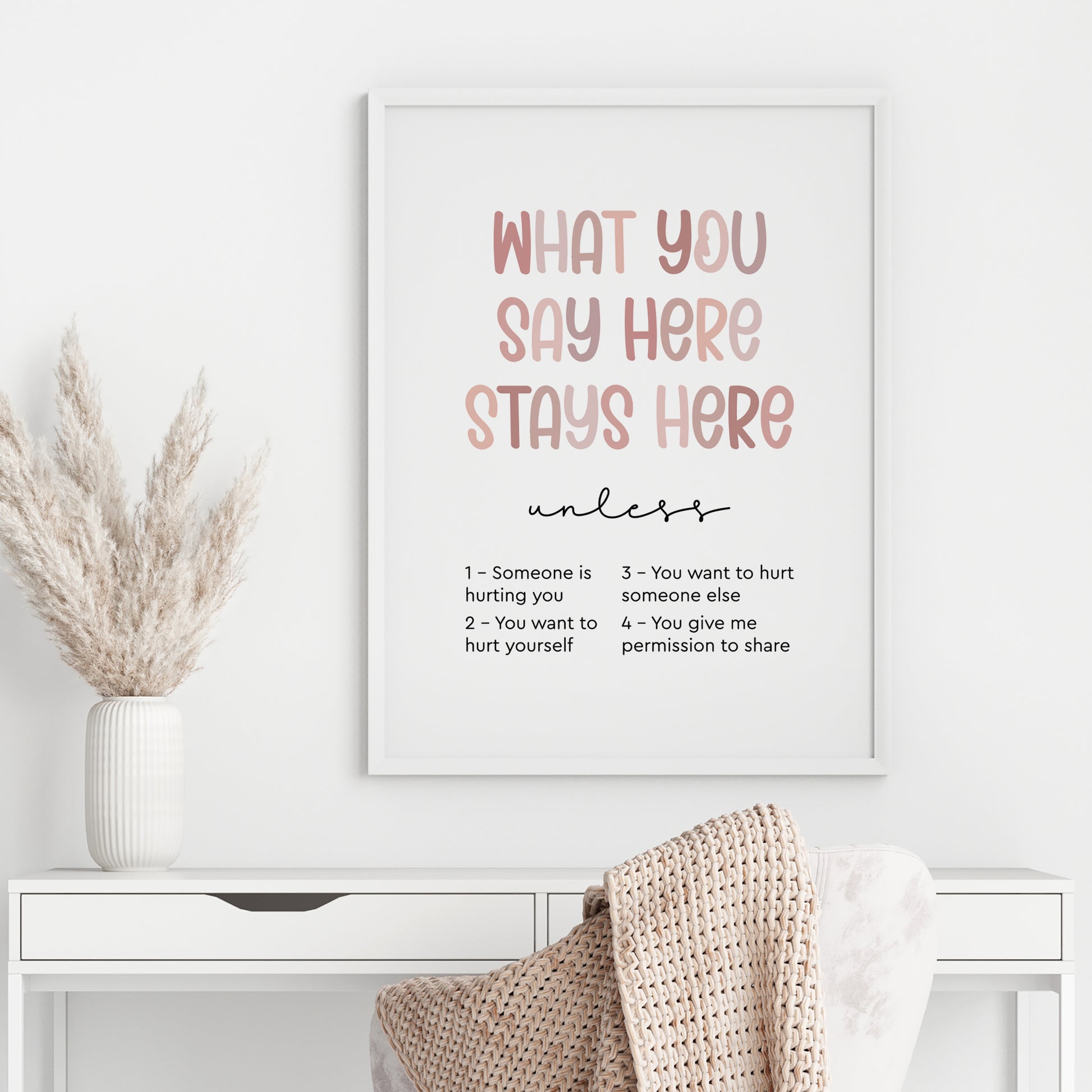What-You-Say-Here-Stays-Here-Counselling-Wall-Art-in-Peony-Website-Main-Image