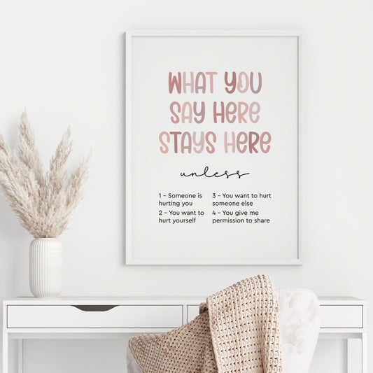 What-You-Say-Here-Stays-Here-Counselling-Wall-Art-in-Peony-Website-Main-Image