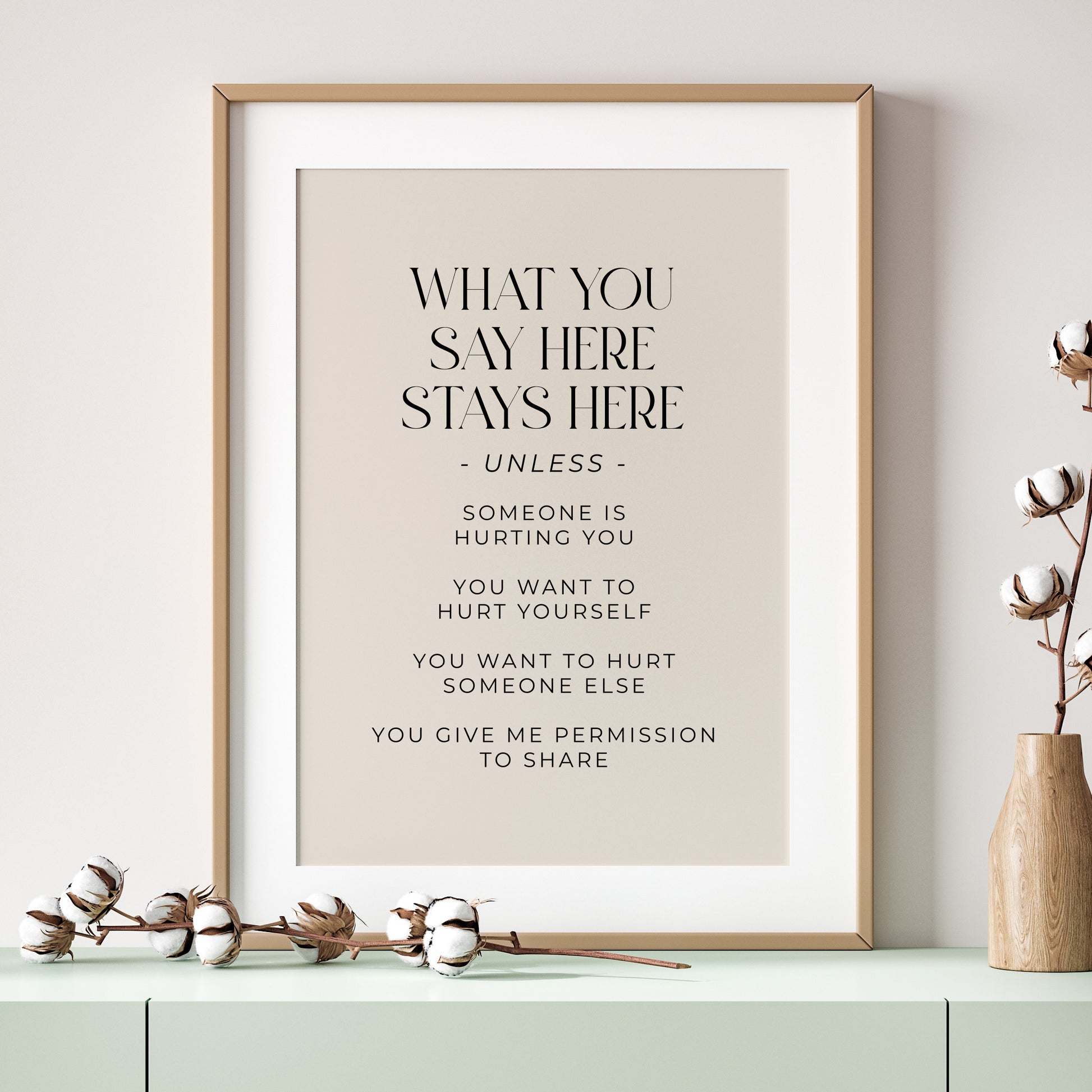 What-You-Say-Here-Stays-Here-Counselling-Wall-Art-in-Sand-Website-Main-Image