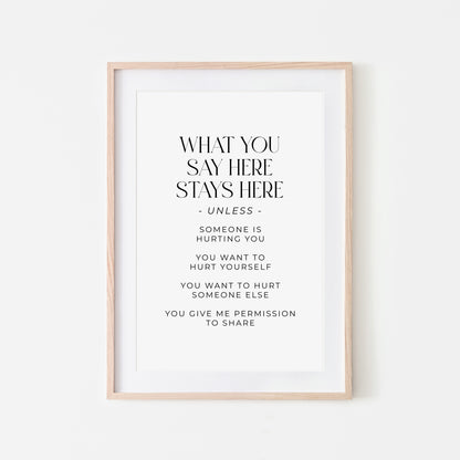 What-You-Say-Here-Stays-Here-Counselling-Wall-Art-in-White