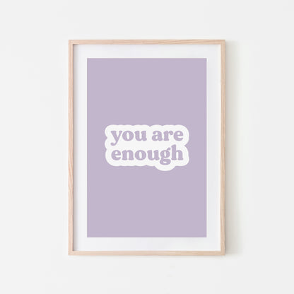 You-Are-Enough-Affirmation-Print-Lavender-Website-Main-Image