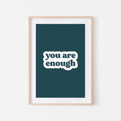 You-Are-Enough-Affirmation-Print-Navy-Website-Main-Image