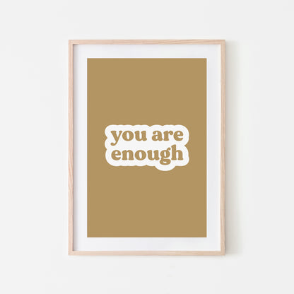You-Are-Enough-Affirmation-Print-Wheat-Website-Main-Image