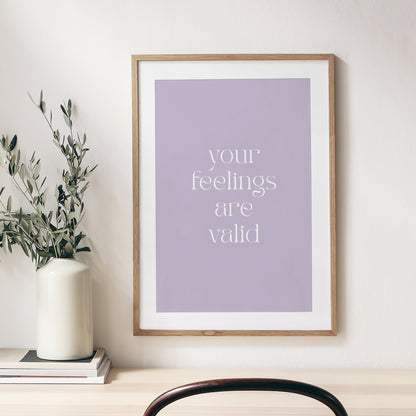 Your-Feelings-Are-Valid-Quote-Wall-Art-in-Lavender-Website-Main-Image